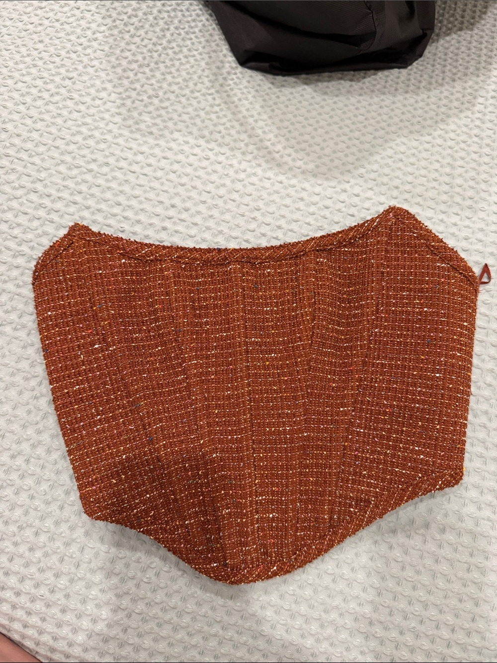 Camila Coelho Rust Tweed Bustier Top with matching pants